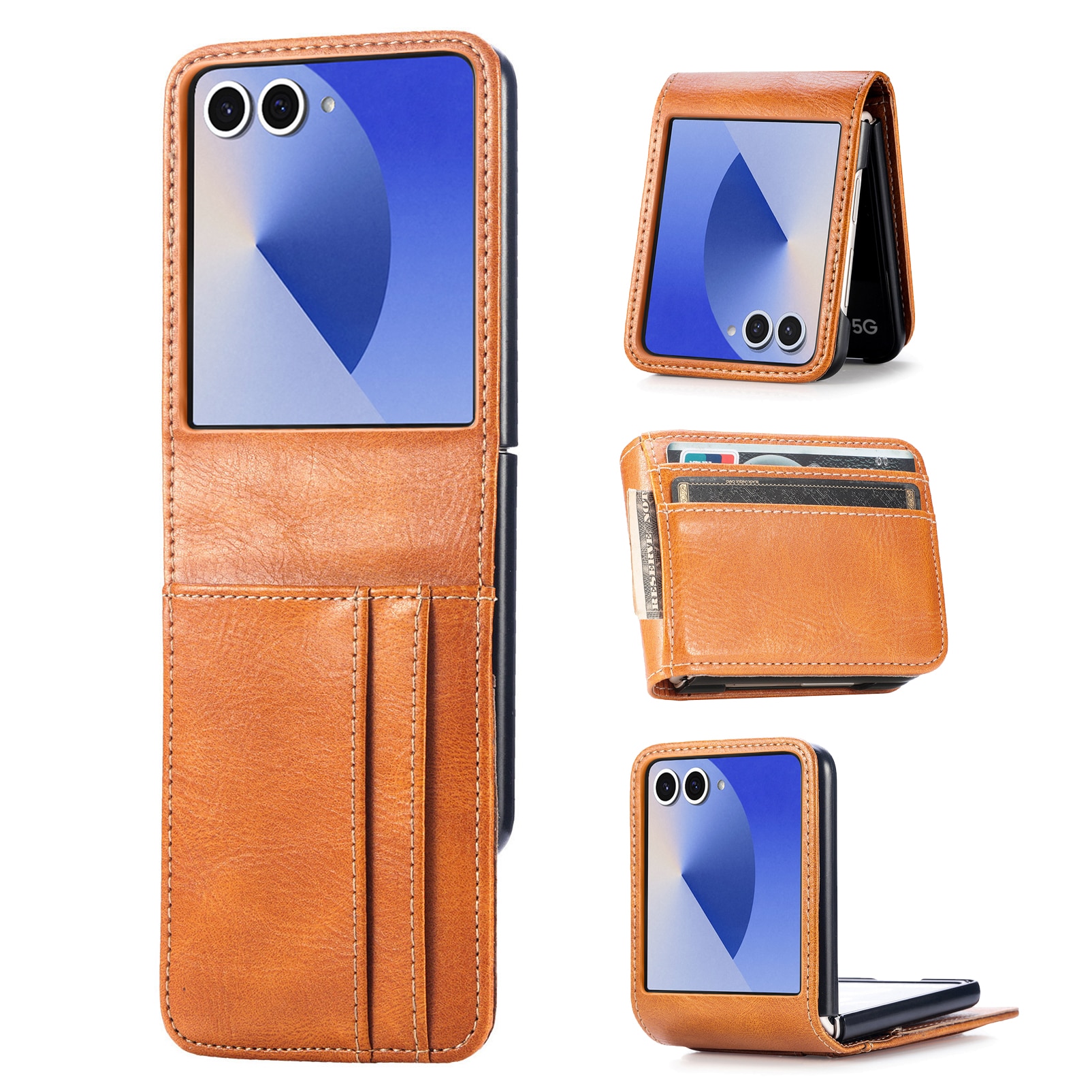 Samsung Galaxy Z Flip 7 Enkelt mobildeksel, Cognac