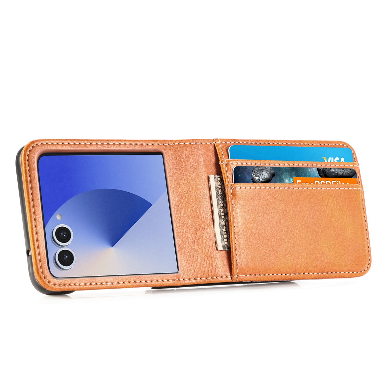 Samsung Galaxy Z Flip 7 Enkelt mobildeksel, Cognac