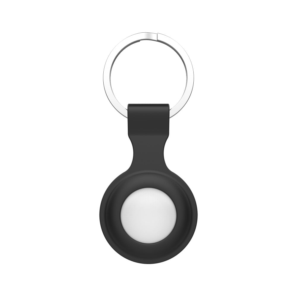 Apple AirTag Nøkkelring med silikondeksel, Svart