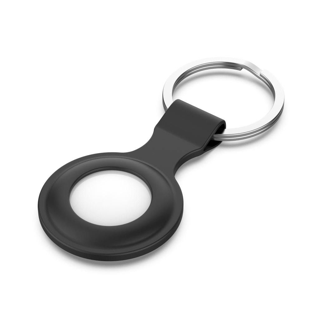 Apple AirTag Nøkkelring med silikondeksel, Svart