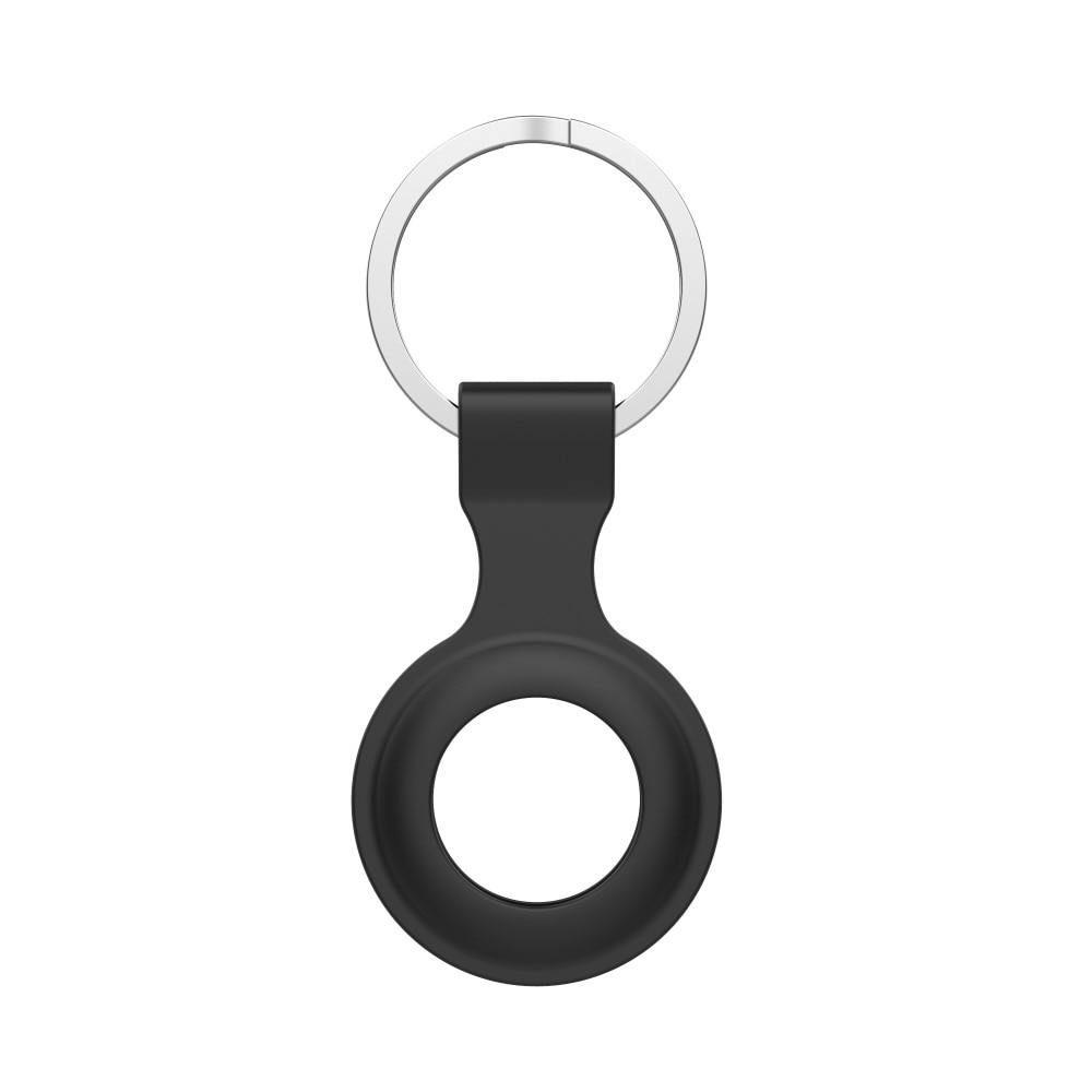 Apple AirTag Nøkkelring med silikondeksel, Svart