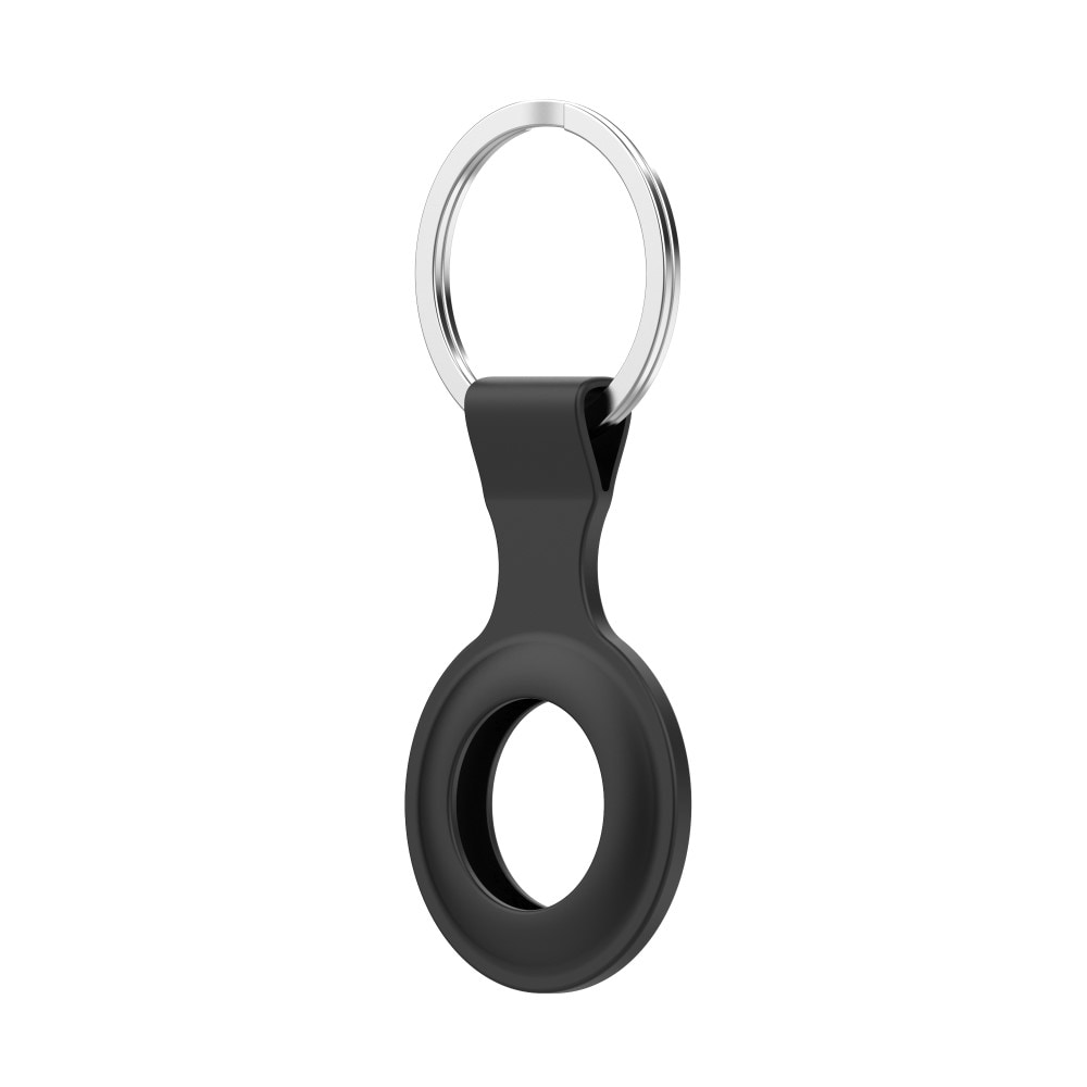 Apple AirTag Nøkkelring med silikondeksel, Svart