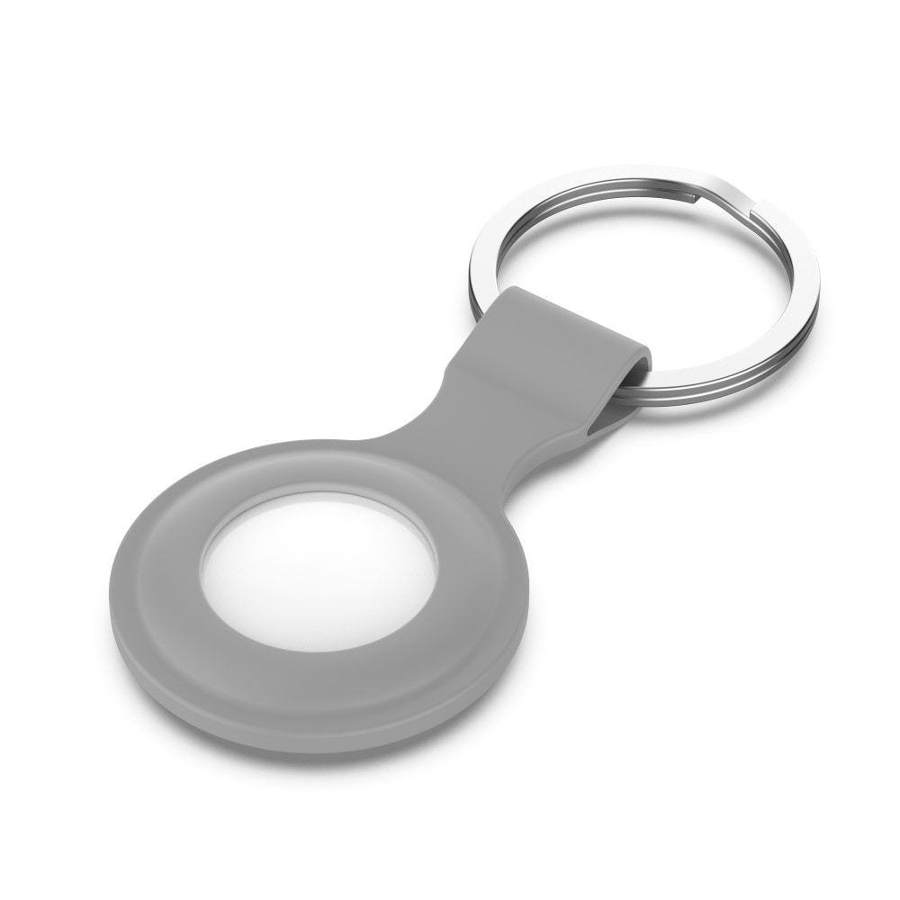 Apple AirTag Nøkkelring med silikondeksel, Grå