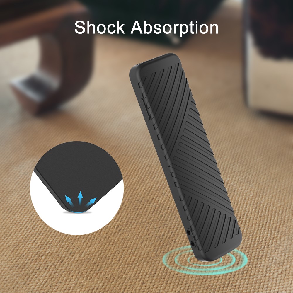 Apple TV 4K Gen 3 Siri fjernkontroll riflet silikondeksel, Svart