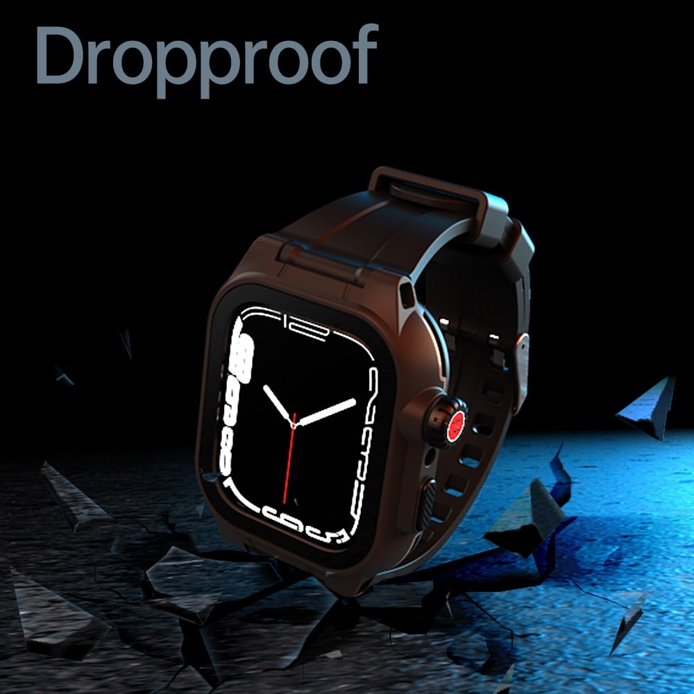 Apple Watch Series 9 45mm Vanntett deksel med silikonreim, Svart