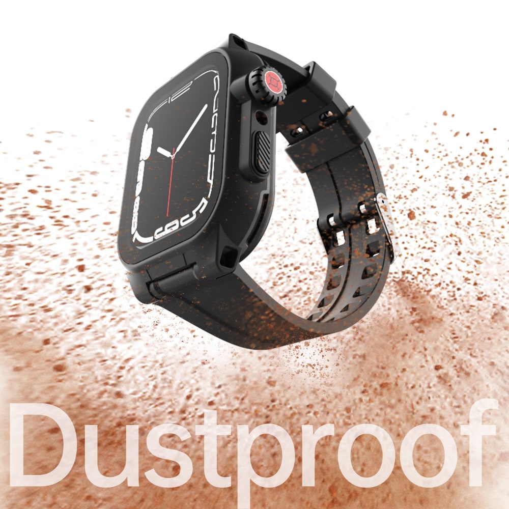 Apple Watch Series 9 45mm Vanntett deksel med silikonreim, Svart