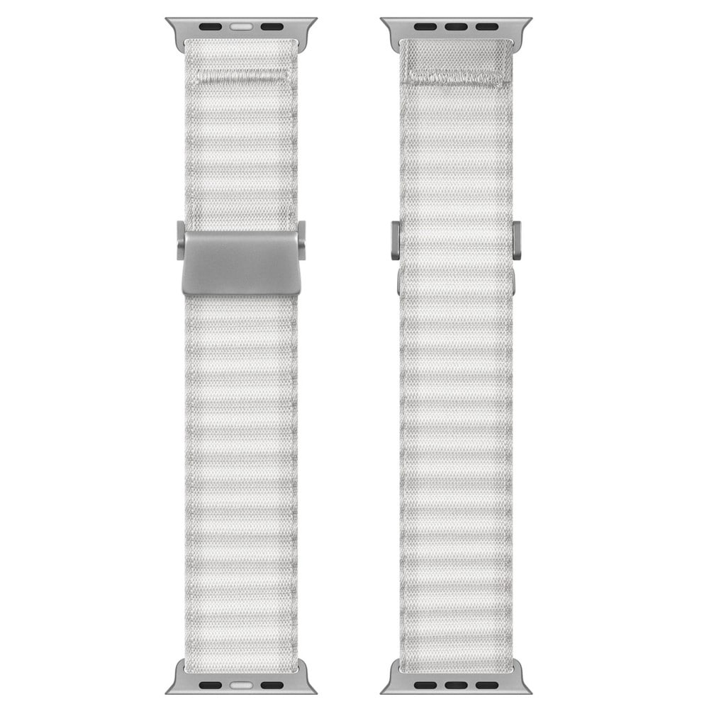 Apple Watch Series 4-6 44mm Active nylonreim, Hvit