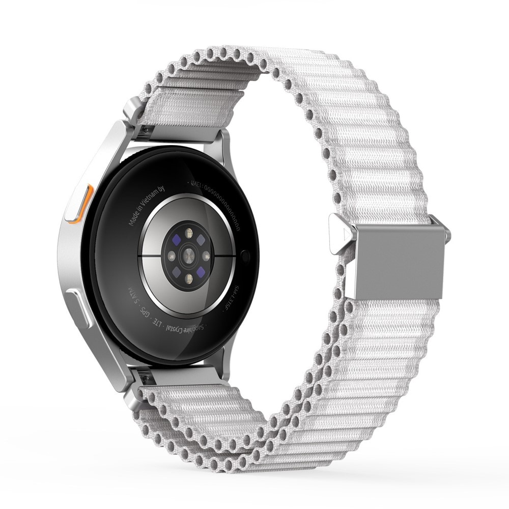 Samsung Galaxy Watch 7 44mm Active nylonreim, Hvit