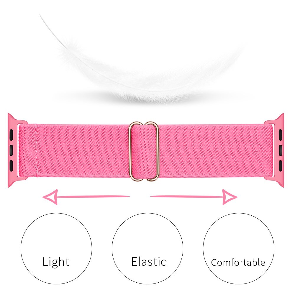 Apple Watch Series 8 45mm Elastisk armbånd, Rosa