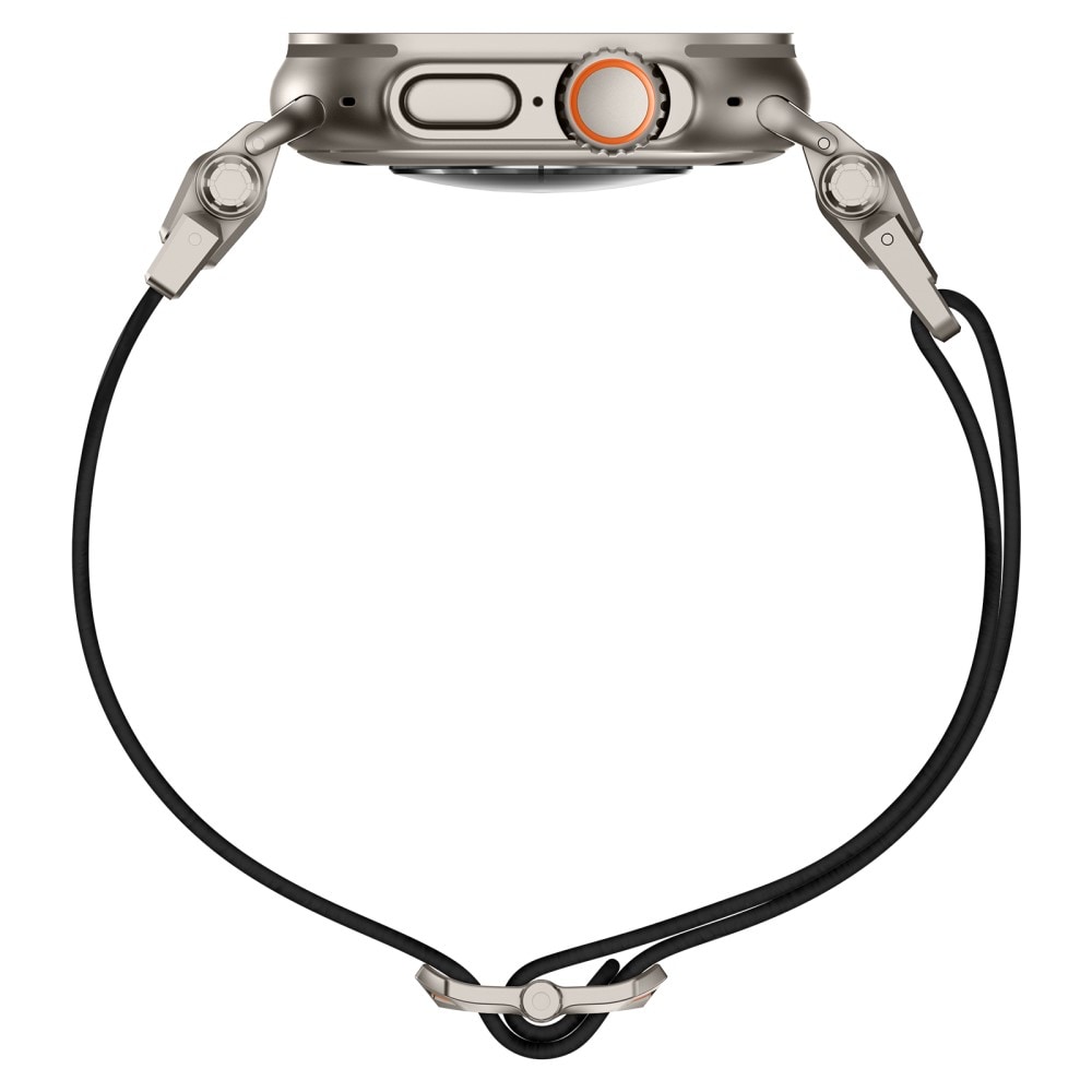 Apple Watch Series 8 45mm Slitester og fleksibel nylonreim, Svart/titan