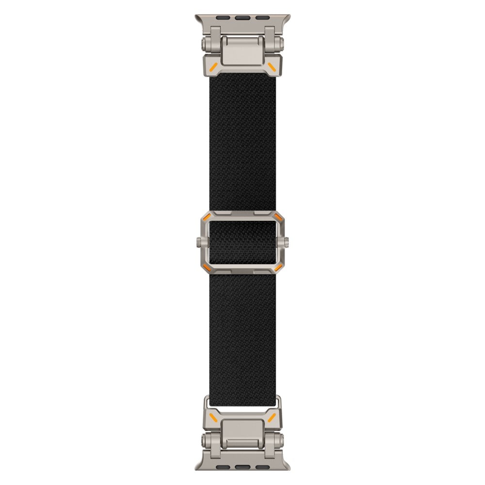 Apple Watch Series 8 45mm Slitester og fleksibel nylonreim, Svart/titan