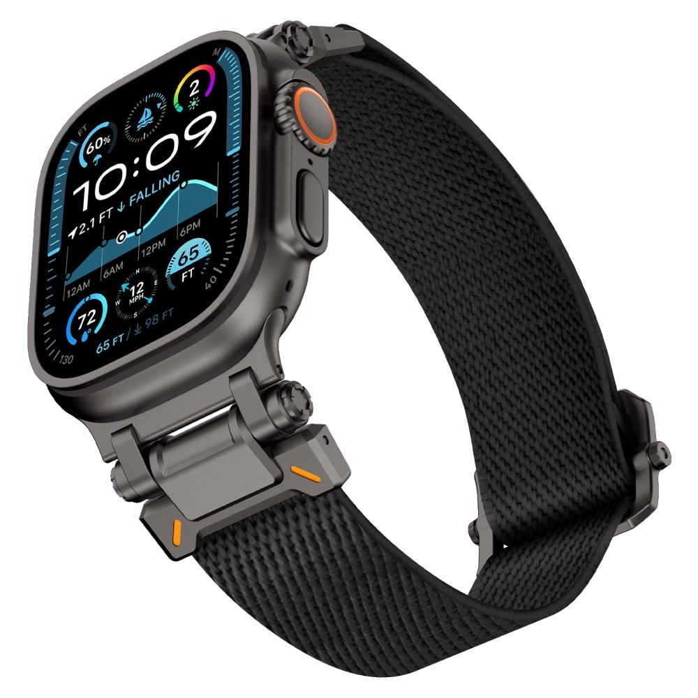 Apple Watch Series 7 45mm Elastisk armbånd, Svart