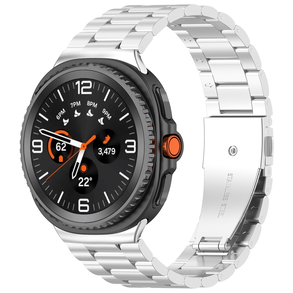 Samsung Galaxy Watch 8 Classic Elegant lenkereim i metall, Sølv