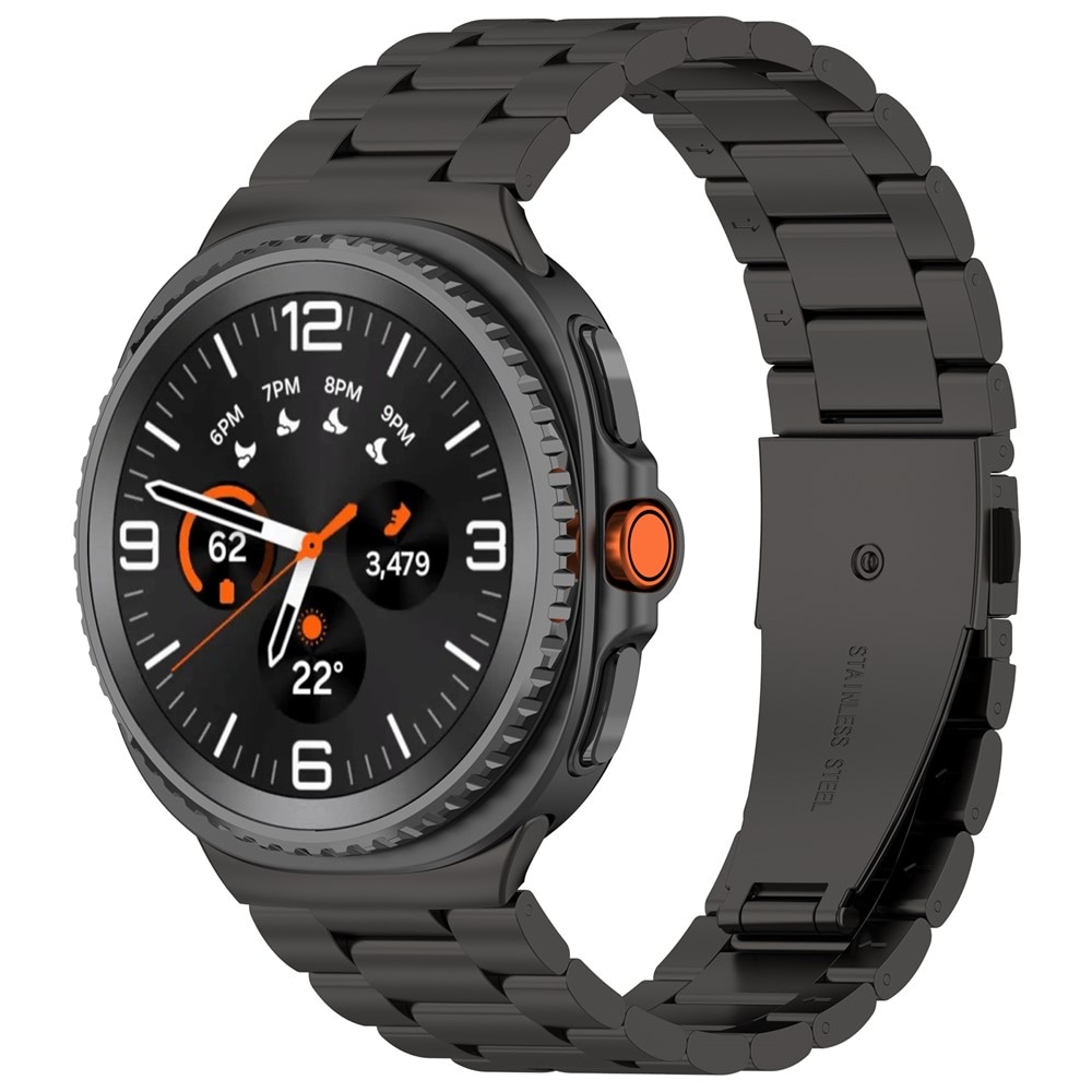Samsung Galaxy Watch 8 Classic Elegant lenkereim i metall, Svart