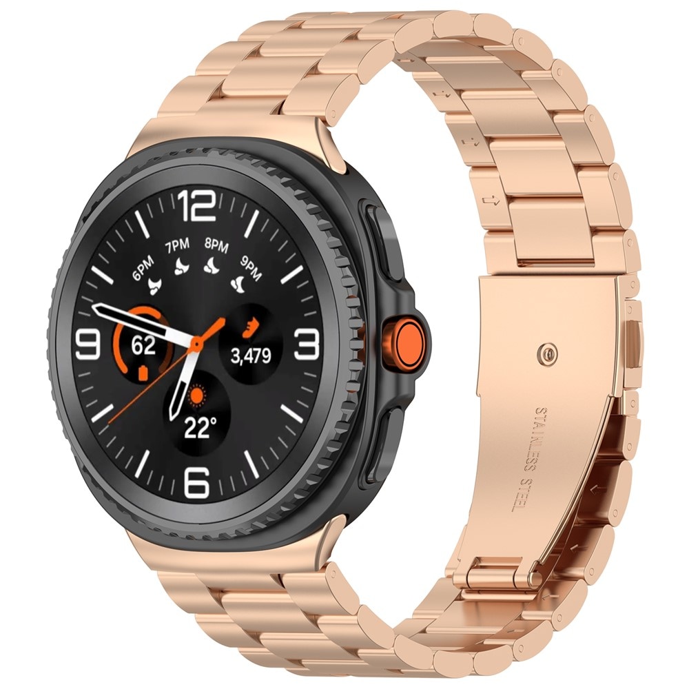 Samsung Galaxy Watch 8 40mm Elegant lenkereim i metall, Rosegull