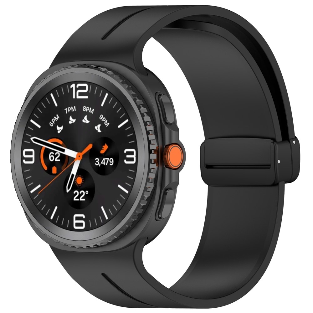 Samsung Galaxy Watch 8 Classic Reim i silikon, Svart