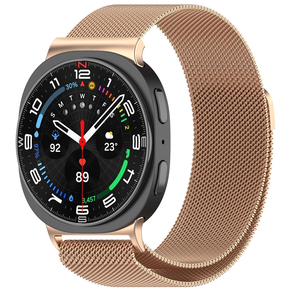 Samsung Galaxy Watch 8 40mm Reim Milanese Loop, Rosegull