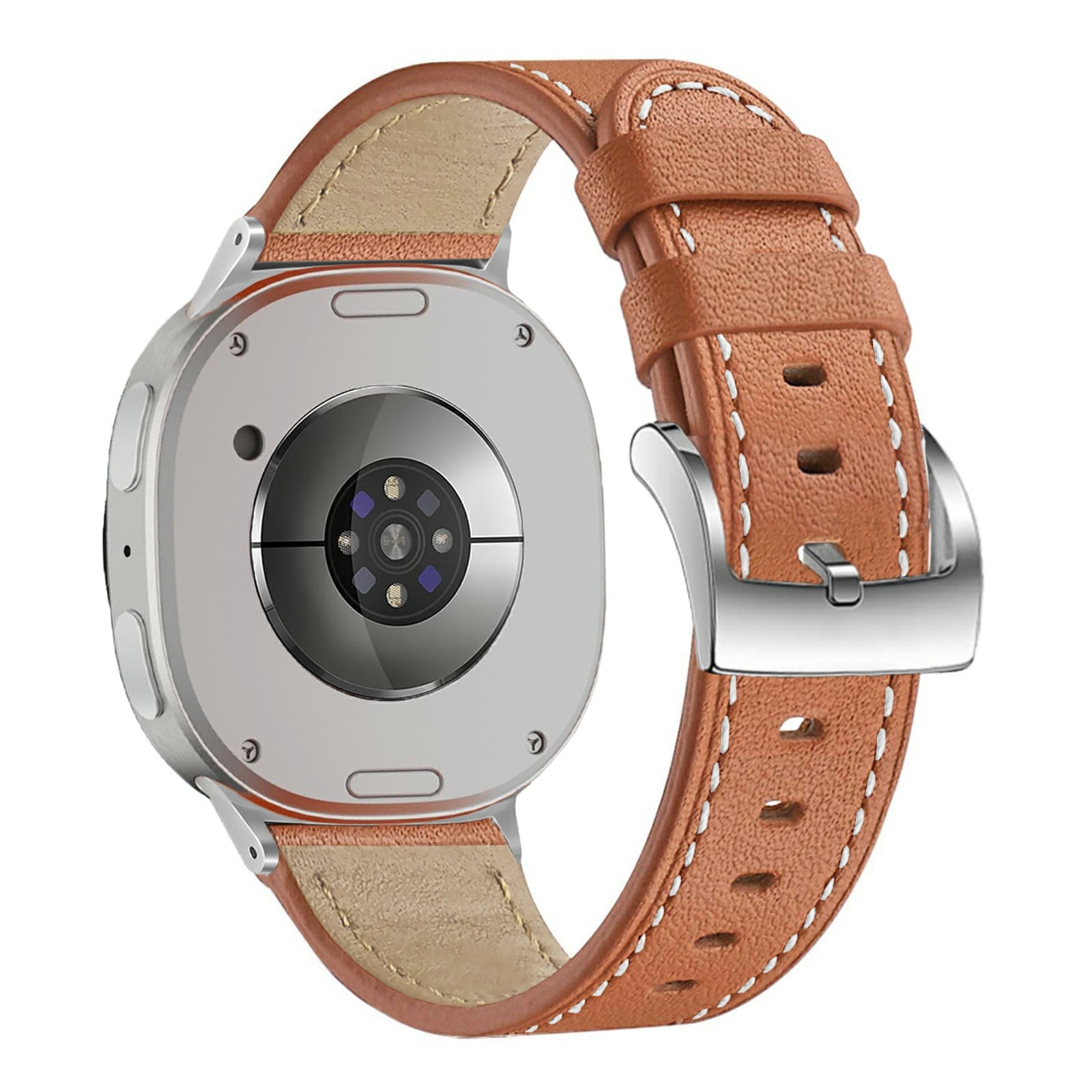 Samsung Galaxy Watch 8 44mm Reim i ekte skinn, Cognac