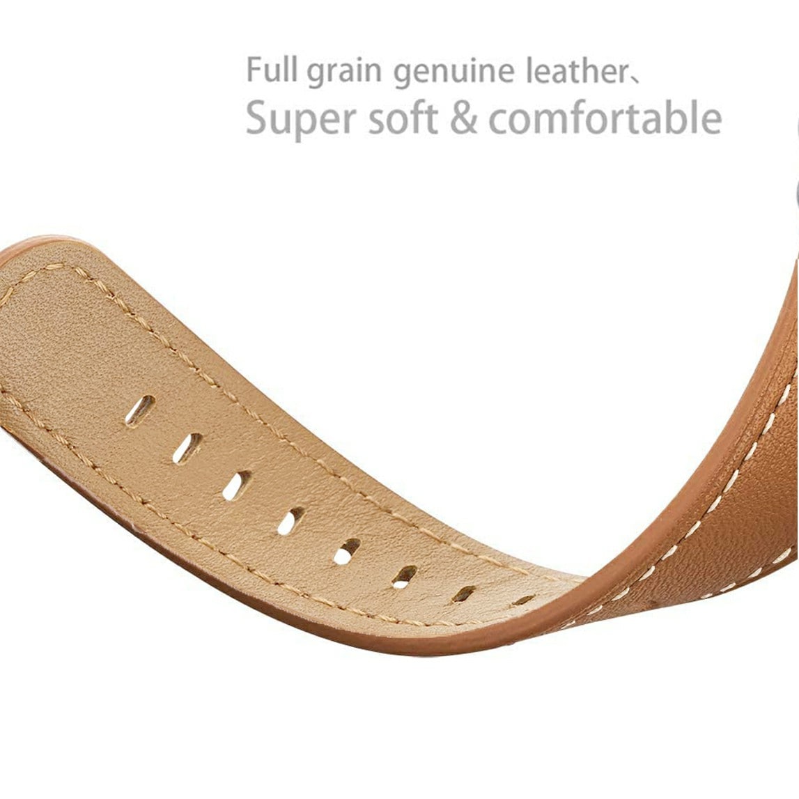 Samsung Galaxy Watch 8 44mm Reim i ekte skinn, Cognac