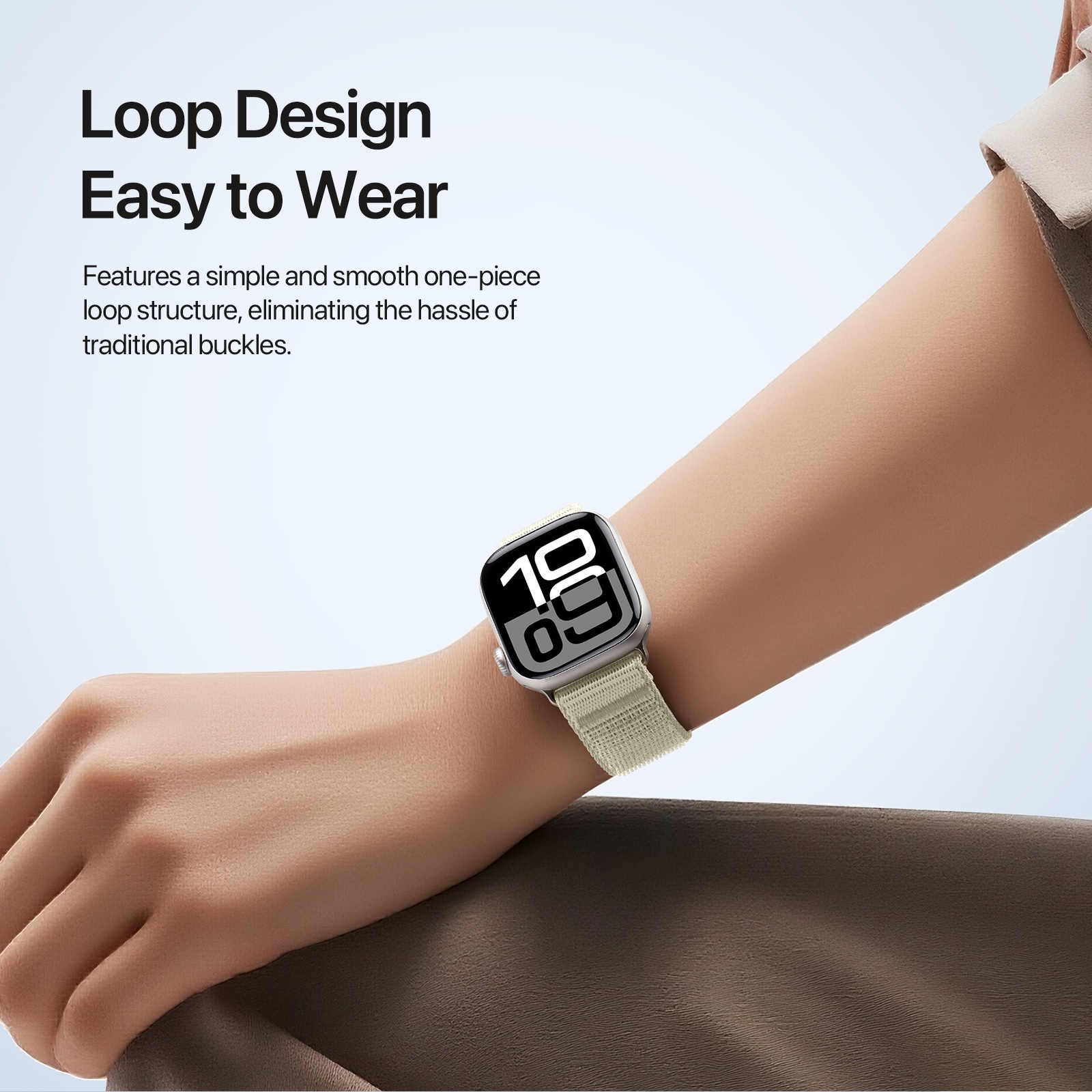 Apple Watch Series 1-3 38mm Nylonreim, Hvit