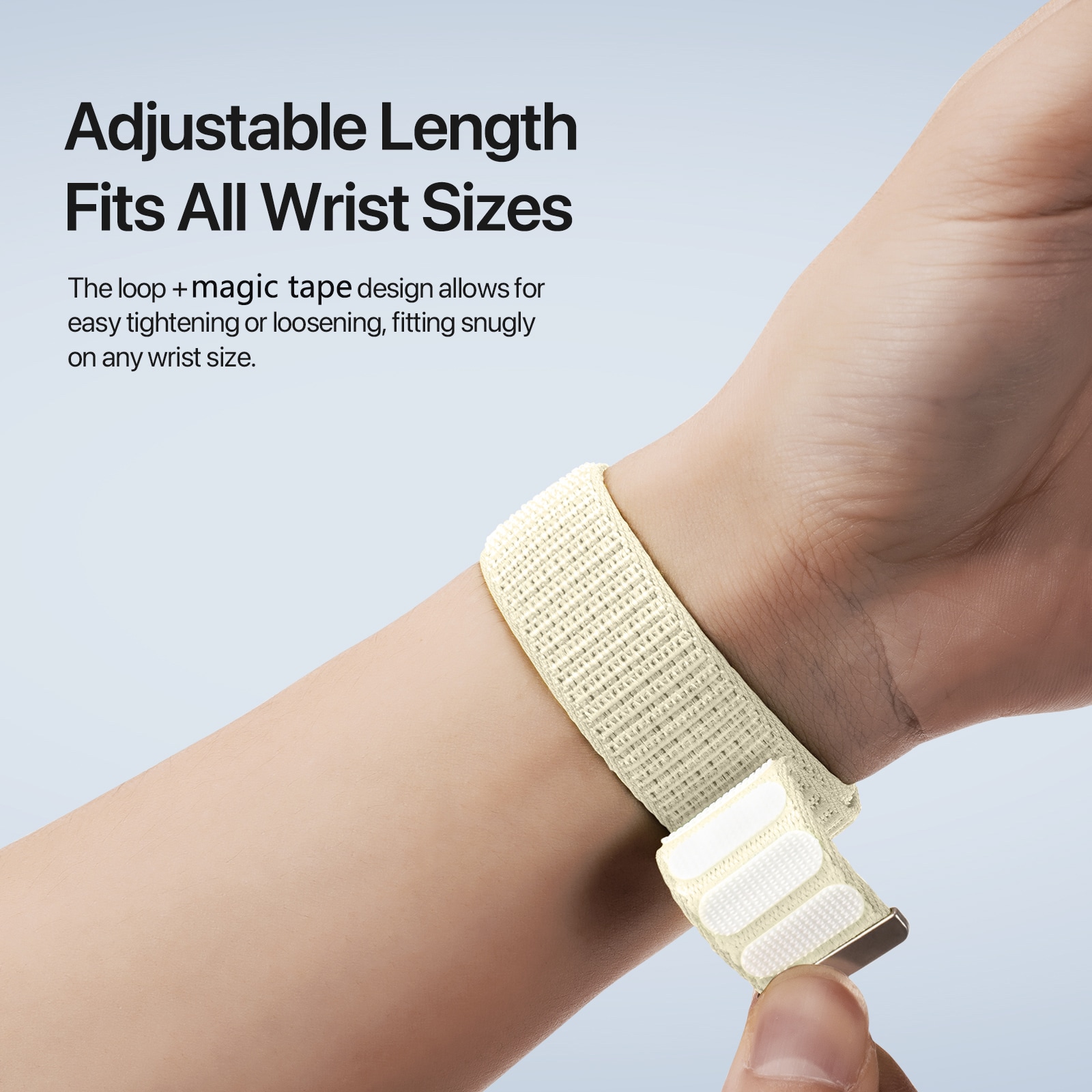 Apple Watch Series 1-3 38mm Nylonreim, Hvit