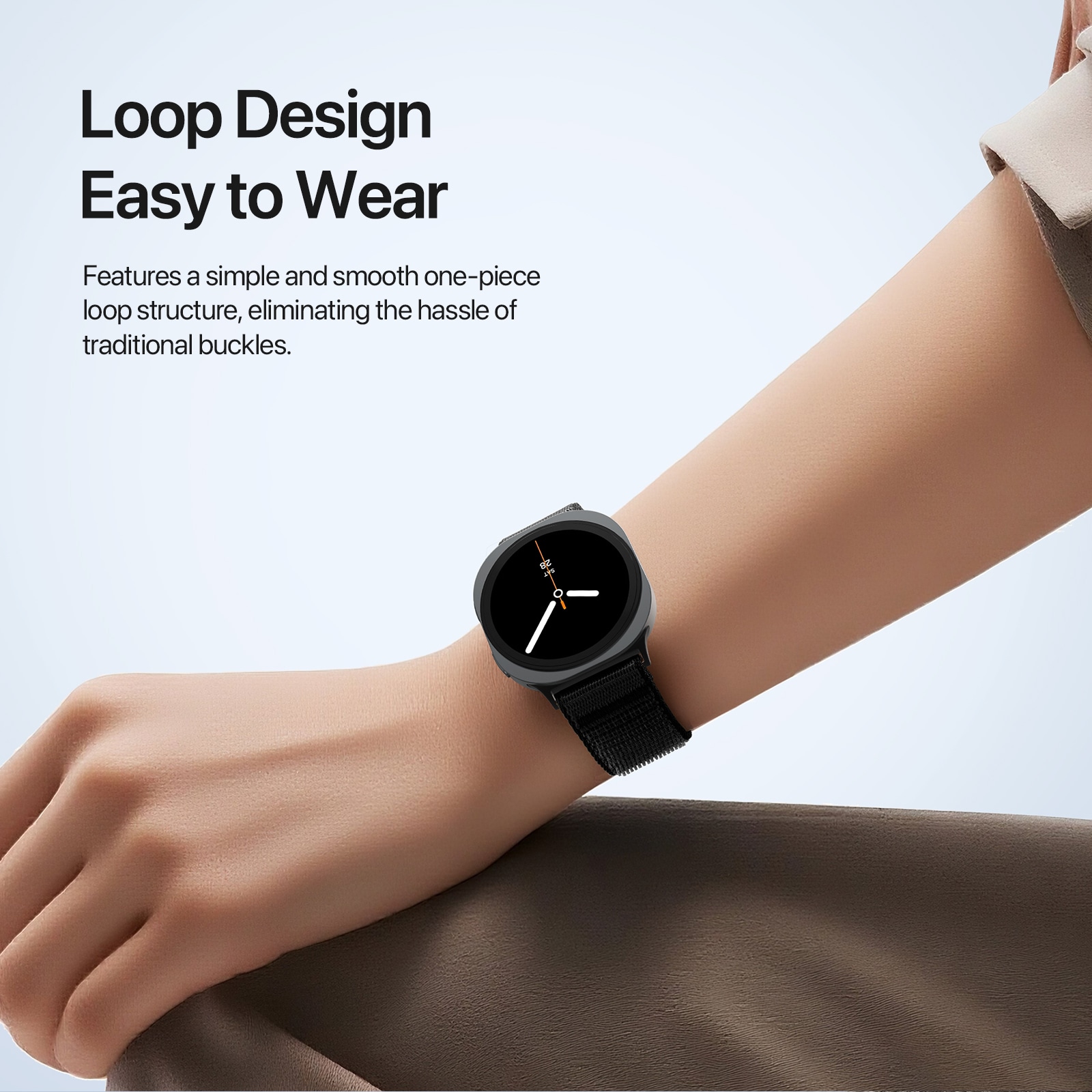 Samsung Galaxy Watch 8 40mm Nylonreim, Svart