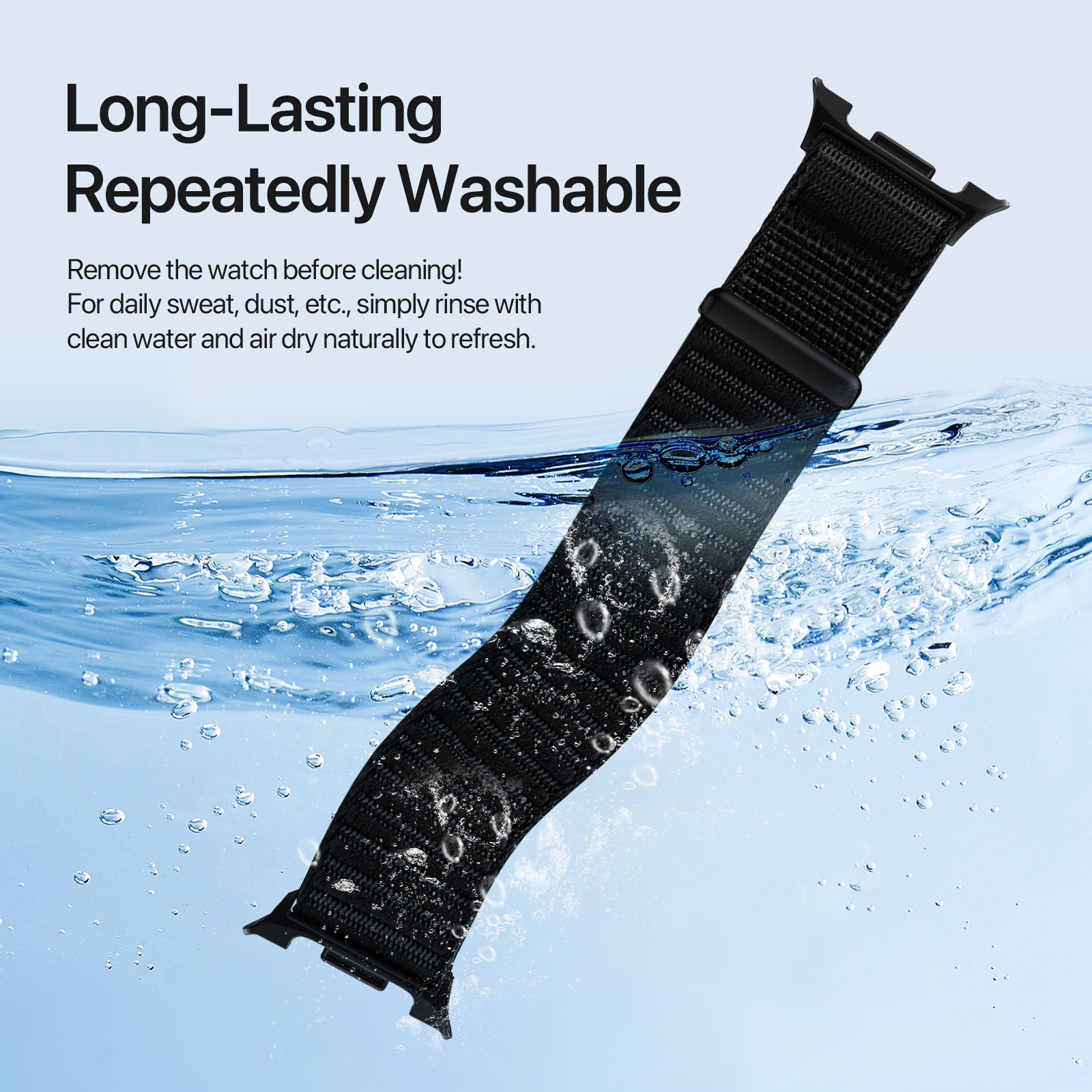 Samsung Galaxy Watch 8 40mm Nylonreim, Svart