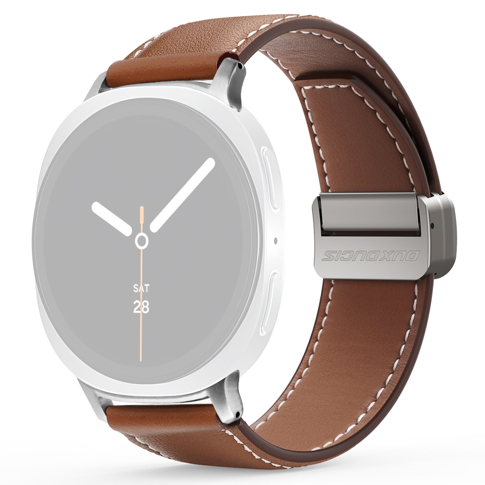 Samsung Galaxy Watch 8 Classic Reim i lær, Brun