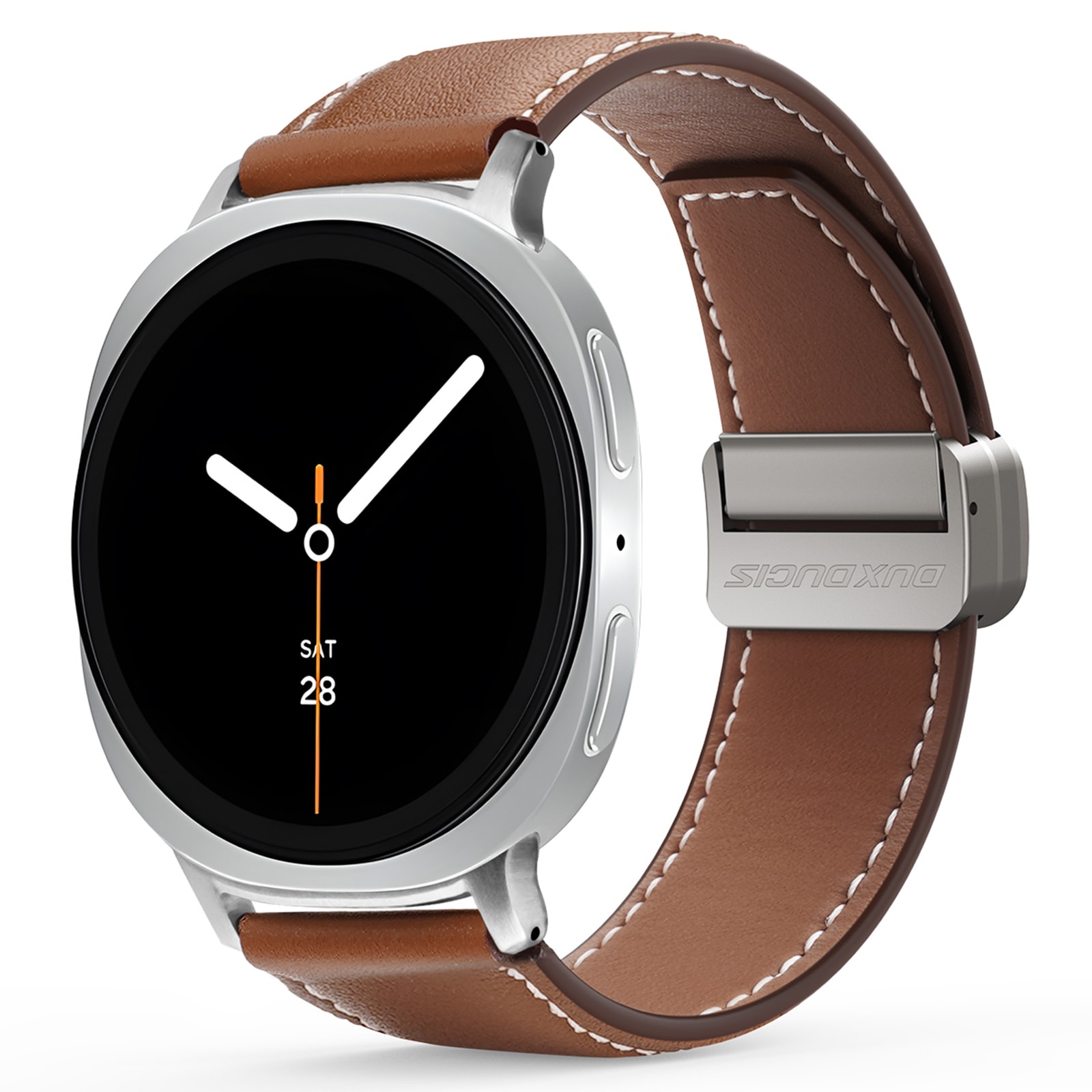 Samsung Galaxy Watch 8 Classic Reim i lær, Brun