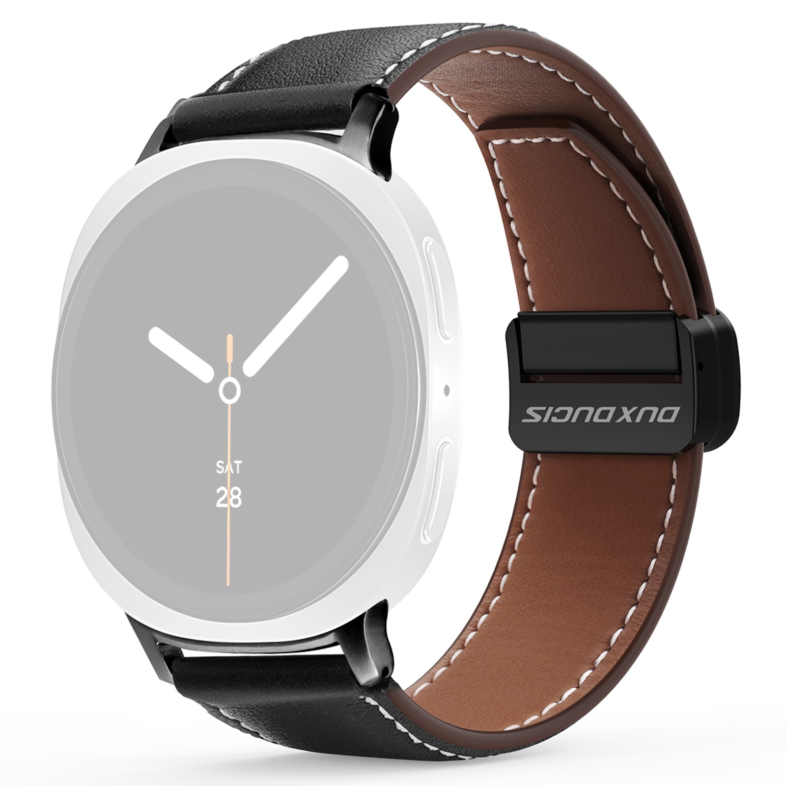 Samsung Galaxy Watch 8 40mm Reim i lær, Svart