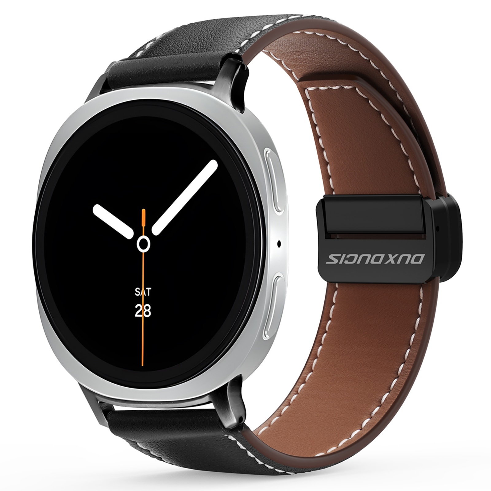 Samsung Galaxy Watch 8 Classic Reim i lær, Svart