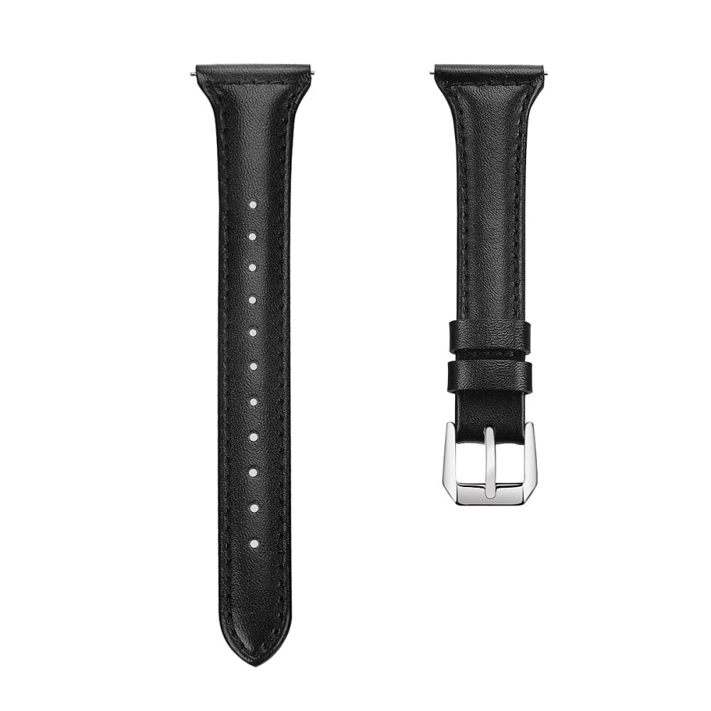 Garmin Vivoactive 6 Smalt armbånd i ekte skinn, Svart