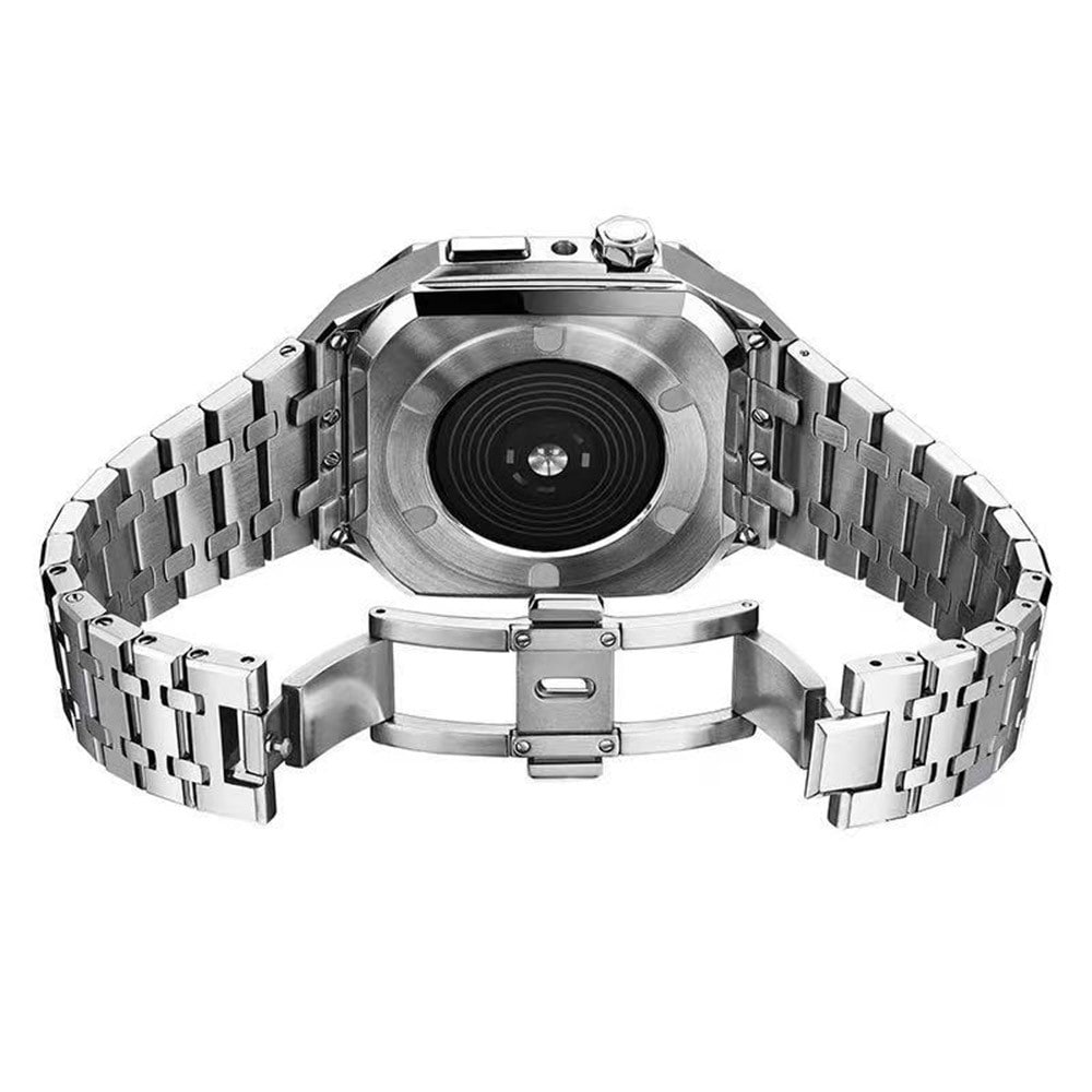 Apple Watch Ultra 49mm 1st Gen Robust reim med innebygd deksel Full Metal, Sølv