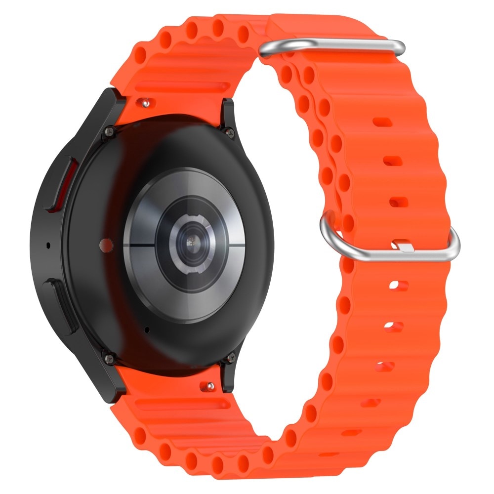 Samsung Galaxy Watch 4 44mm Sporty Full-fit silikonreim, Oransje