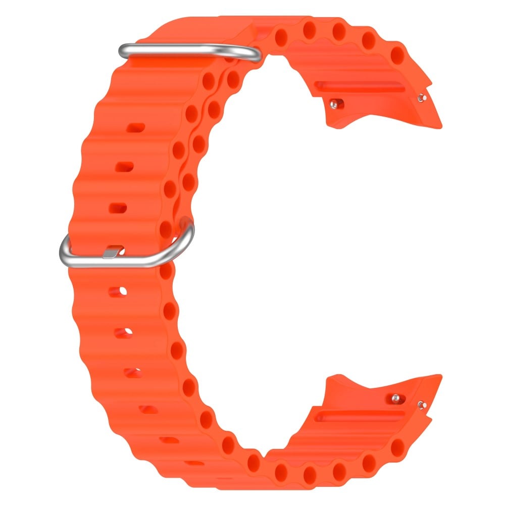 Samsung Galaxy Watch 4 44mm Sporty Full-fit silikonreim, Oransje