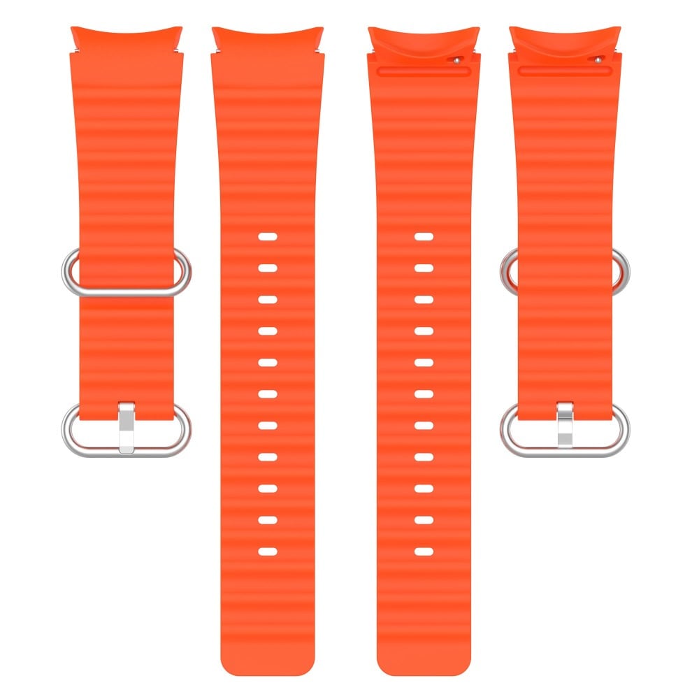 Samsung Galaxy Watch 4 44mm Sporty Full-fit silikonreim, Oransje