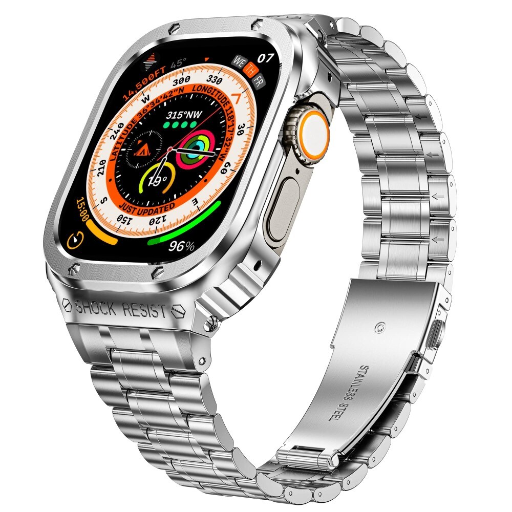 Apple Watch Series 8 41mm Robust reim med innebygd deksel Full Metal, Gull