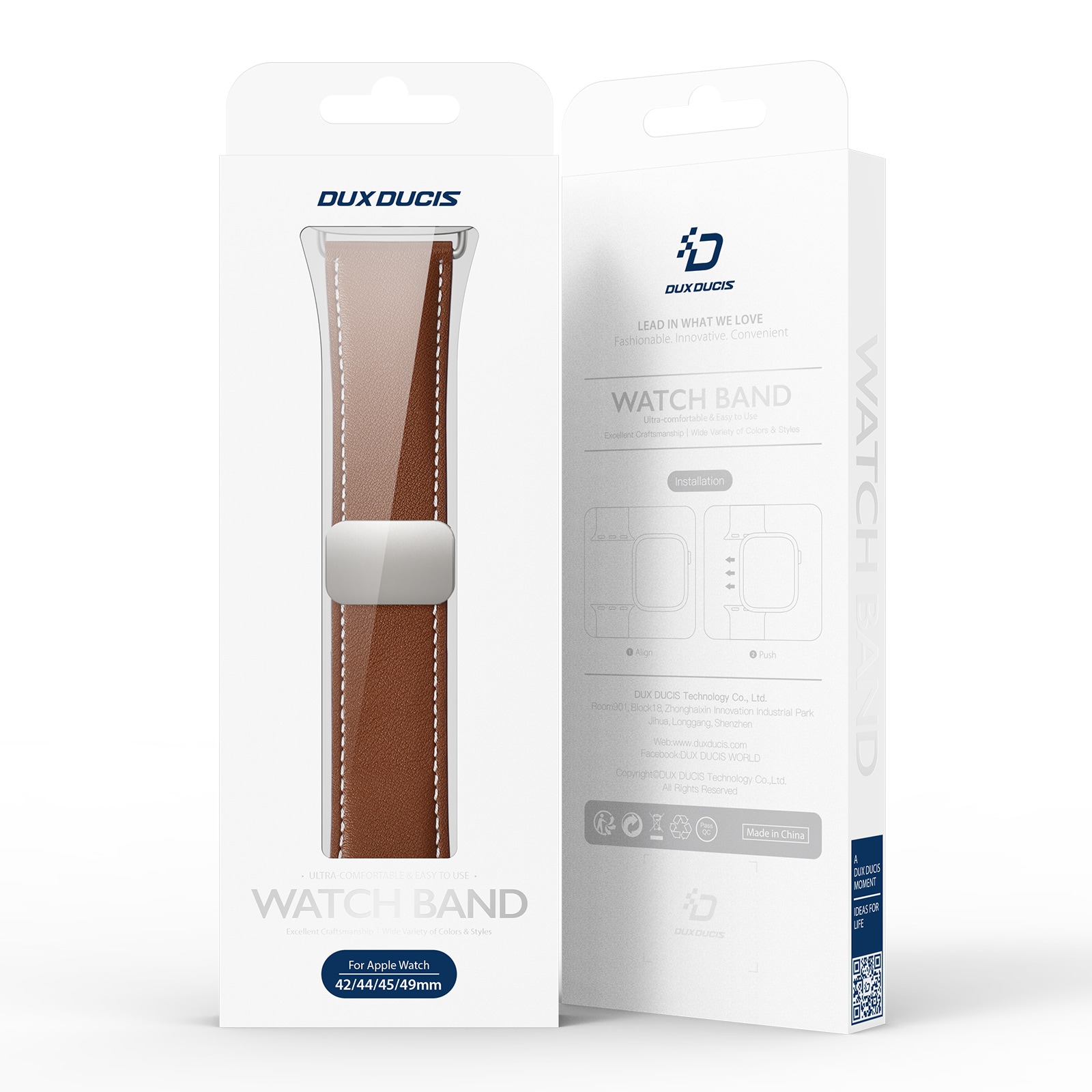 Apple Watch Series 8 41mm Reim i lær, Brun