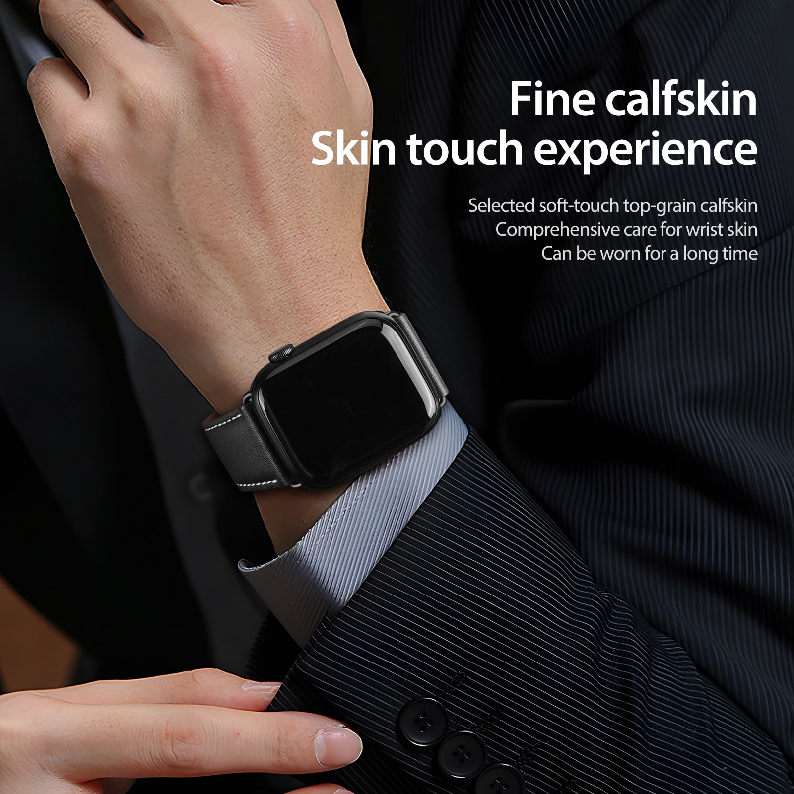 Apple Watch Series 8 45mm Reim i lær, Brun