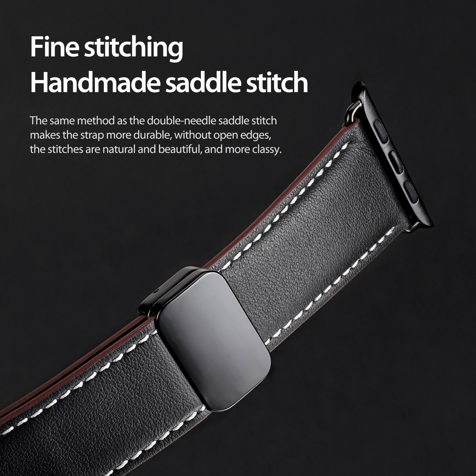 Apple Watch Series 8 45mm Reim i lær, Brun