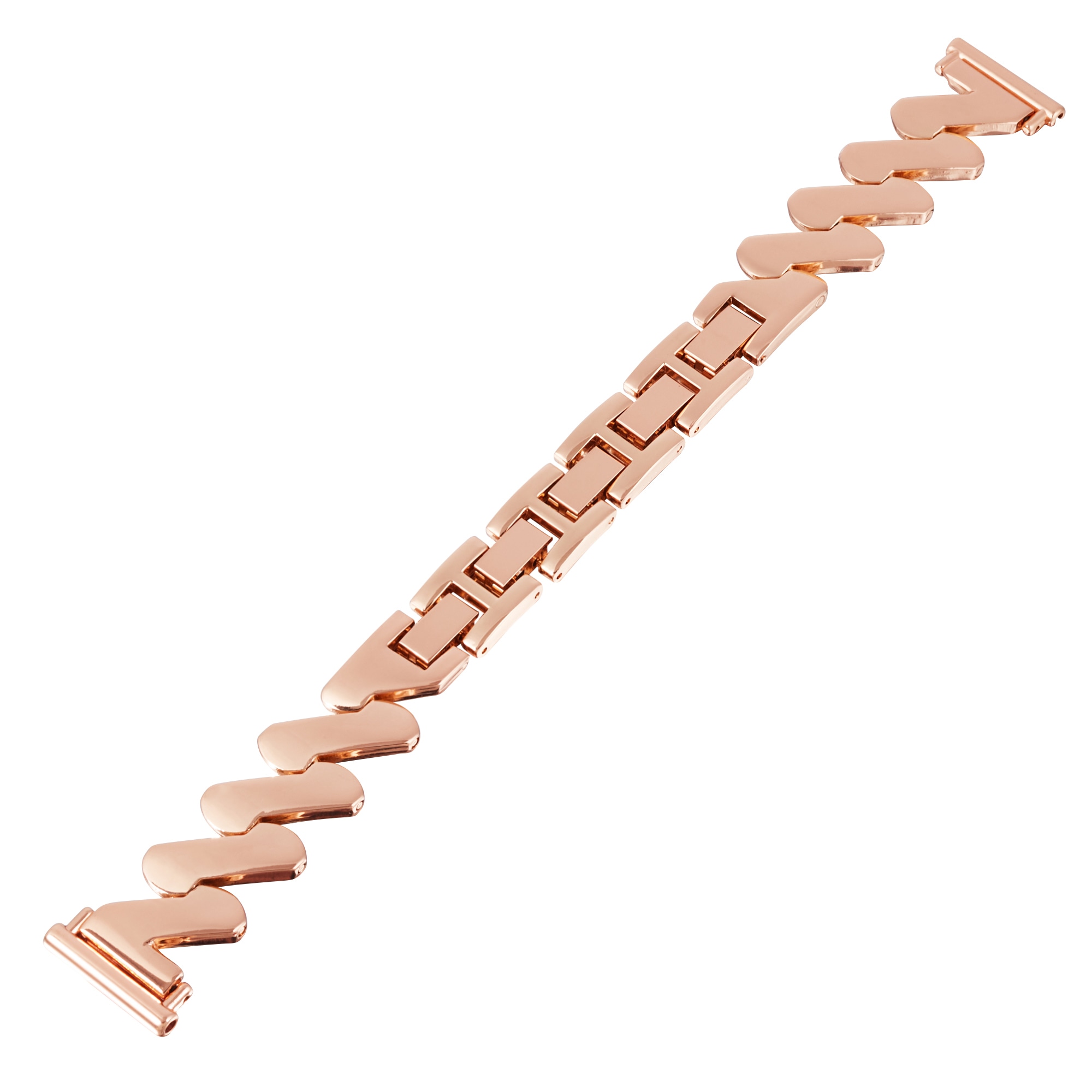  UNIVERSAL18MM elegant lenkereim med bølgemønster, Rosegull