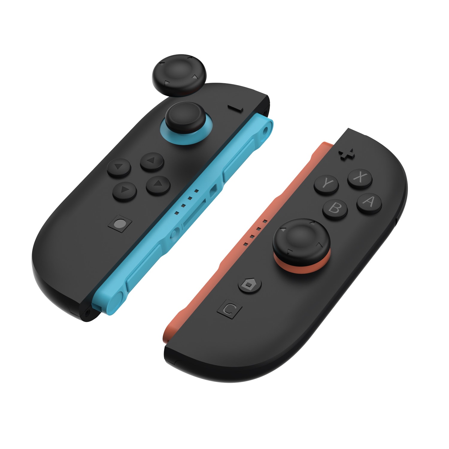 Nintendo Switch 2 6-pack Joystick-knappbeskyttere i silikon, Svart