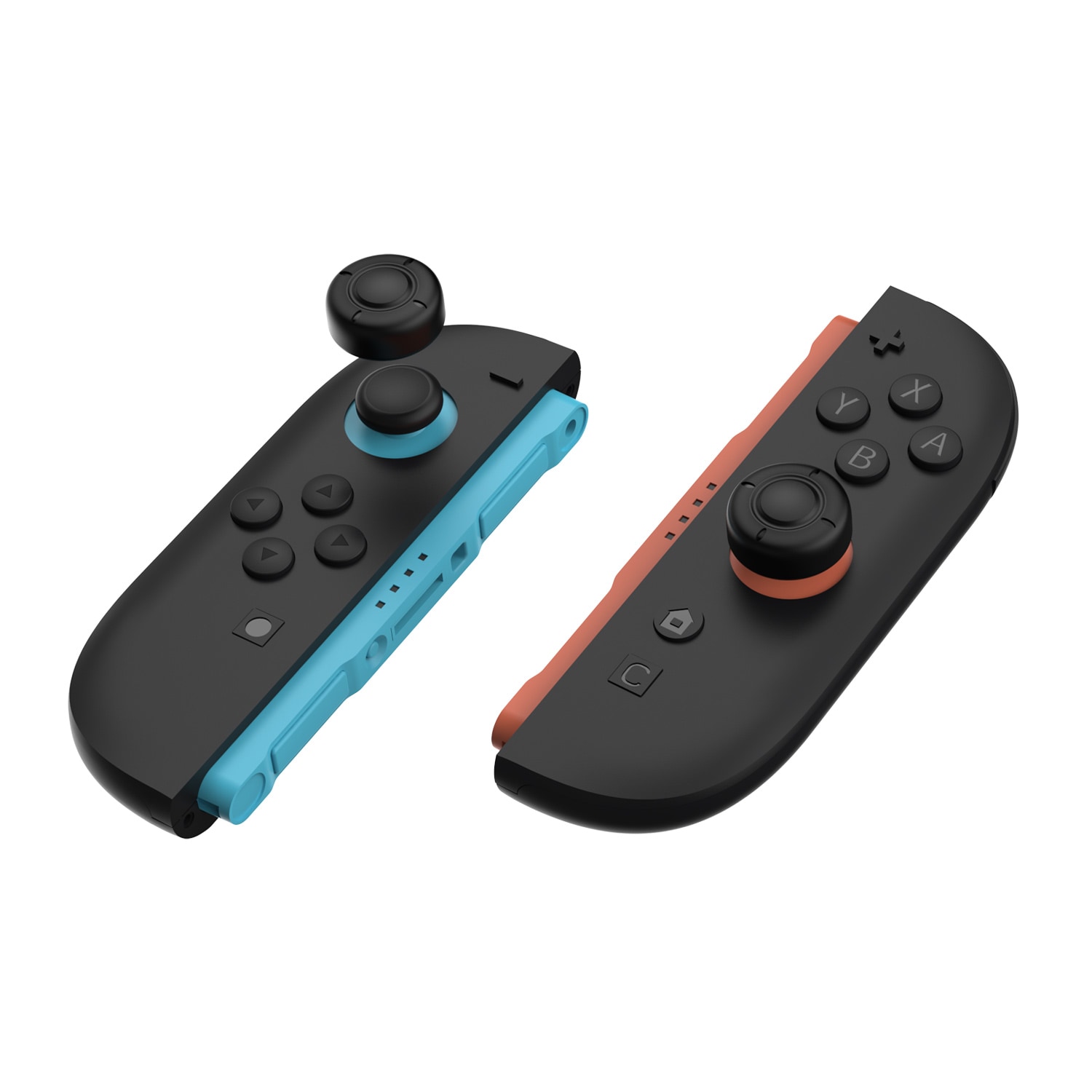 Nintendo Switch 2 6-pack Joystick-knappbeskyttere i silikon, Svart