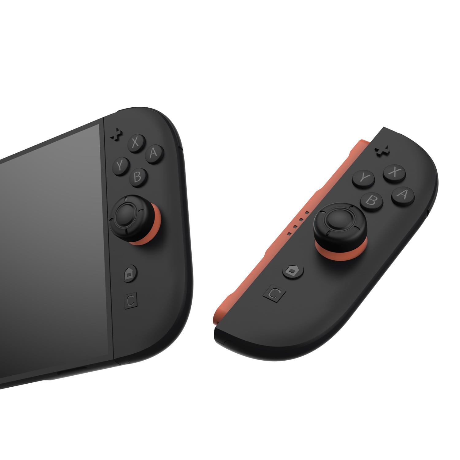 Nintendo Switch 2 6-pack Joystick-knappbeskyttere i silikon, Svart