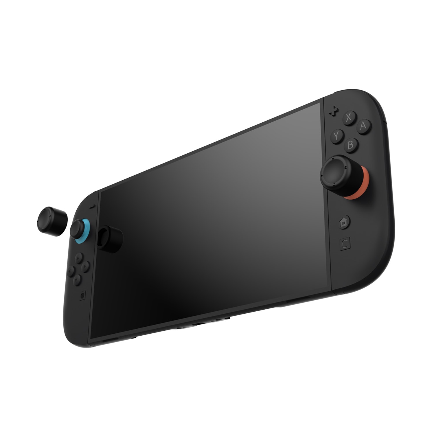Nintendo Switch 2 6-pack Joystick-knappbeskyttere i silikon, Svart