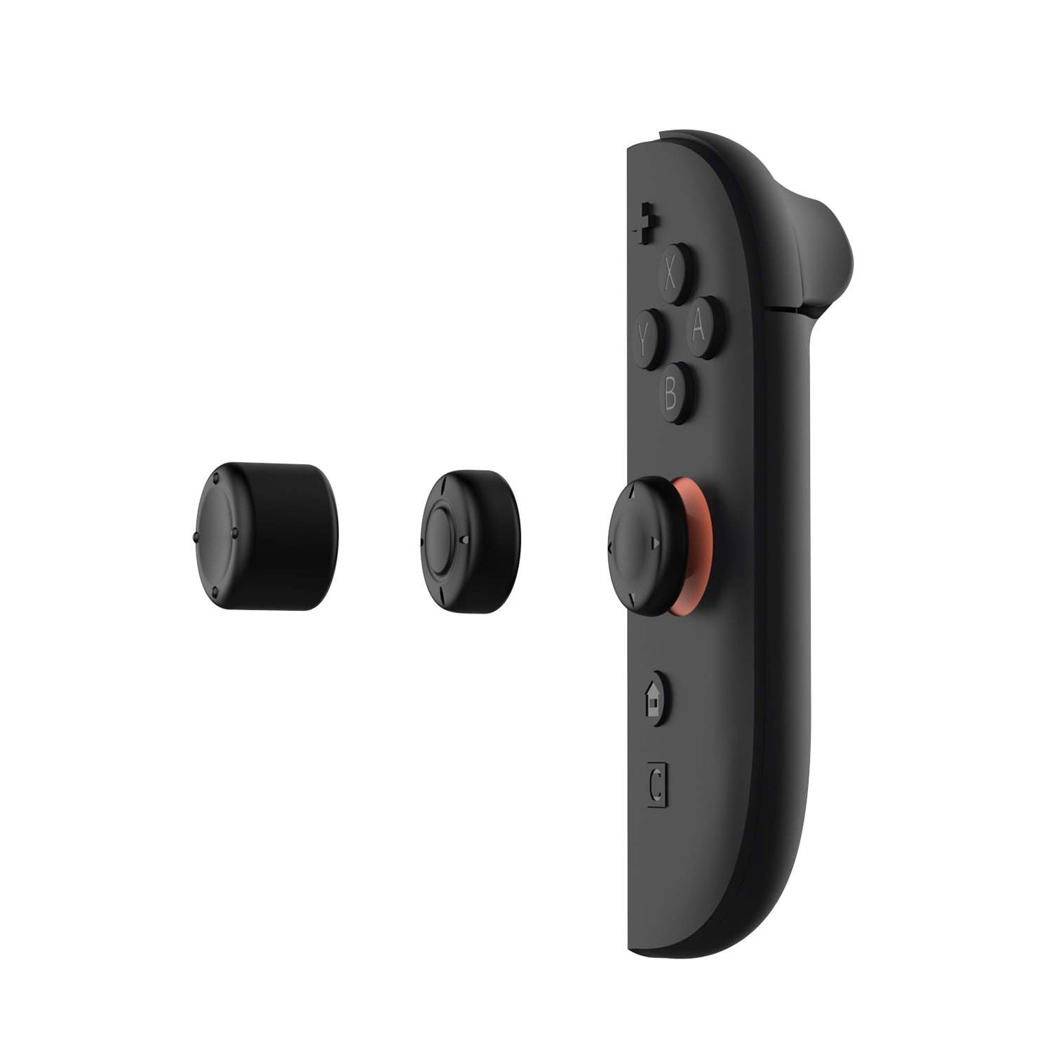 Nintendo Switch 2 6-pack Joystick-knappbeskyttere i silikon, Svart