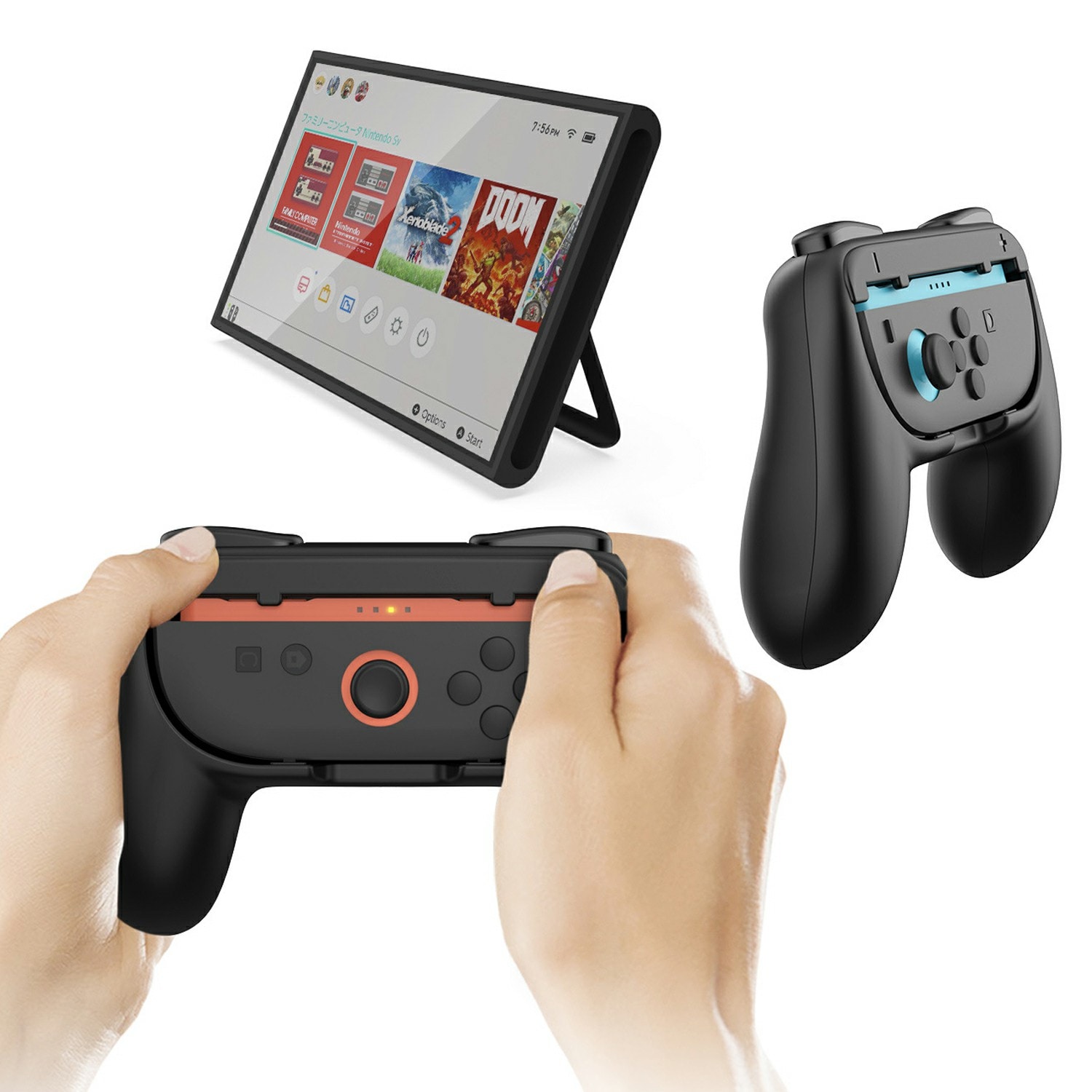 Nintendo Switch 2 Joy-Con ergonomiske håndkontroller, Svart