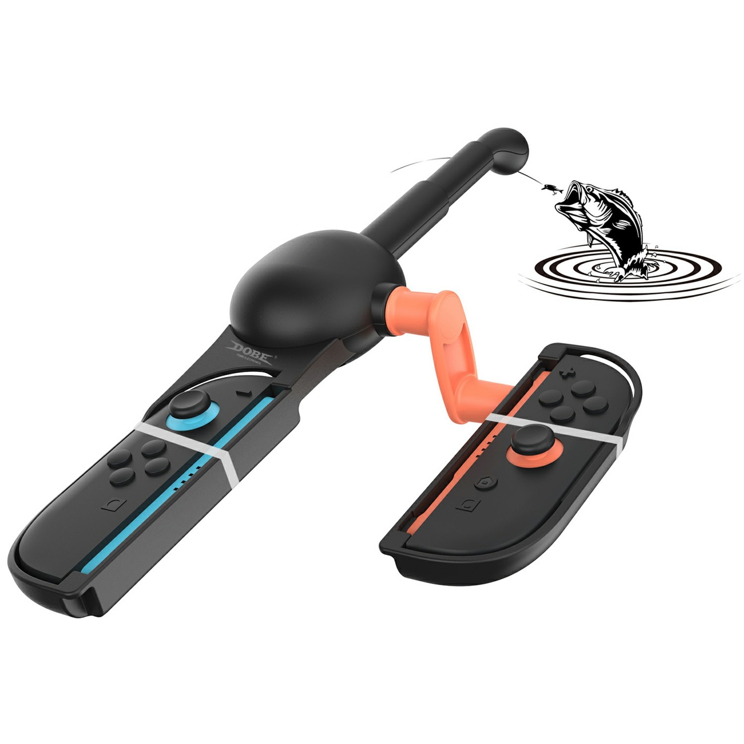 Nintendo Switch OLED Joy-Con fiskestang, Svart
