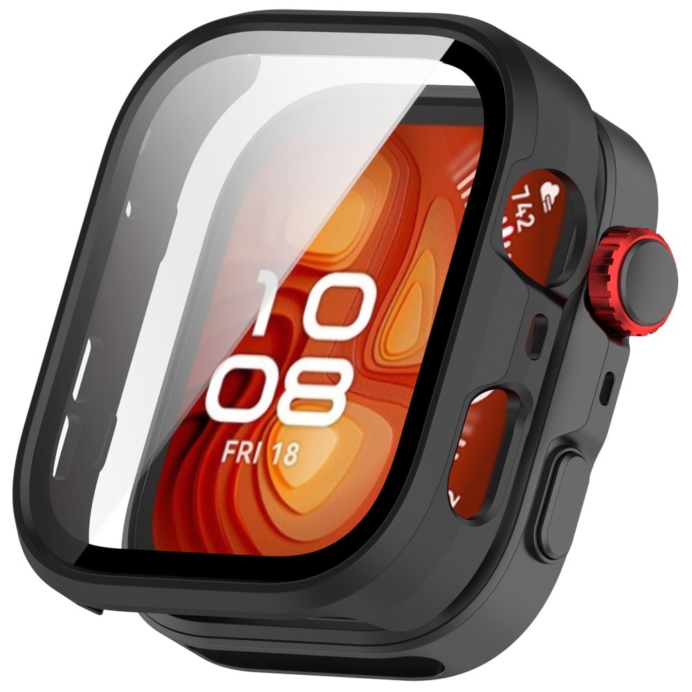Huawei Watch Fit 4 Pro Heldekkende deksel med skjermbeskytter, Svart