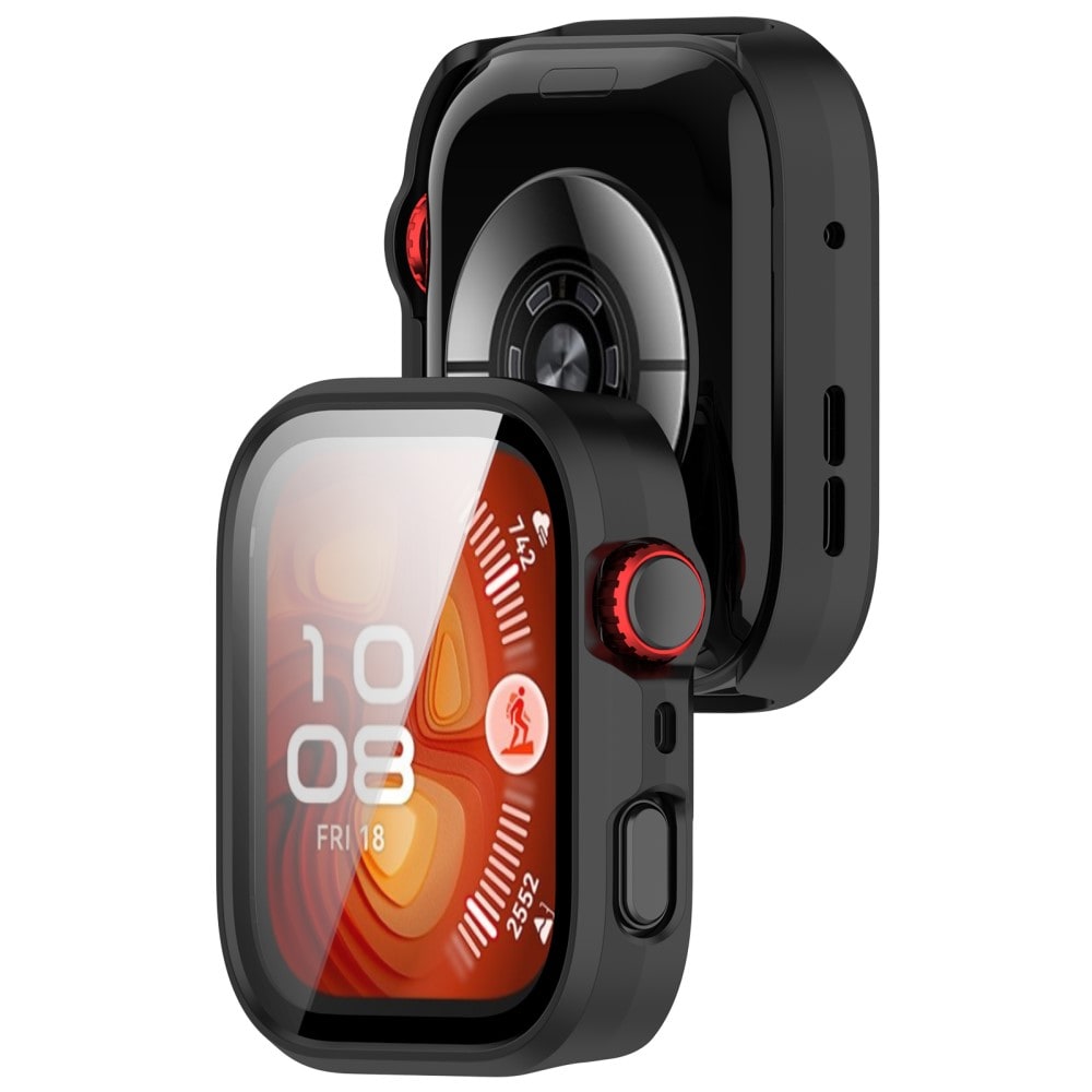 Huawei Watch Fit 4 Pro Heldekkende deksel med skjermbeskytter, Svart